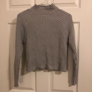 Ribbed mock neck sweater